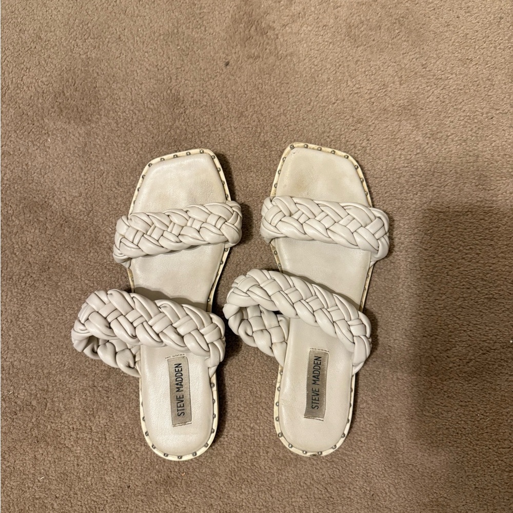 Steve Madden Women's Ivory Braided Sandals